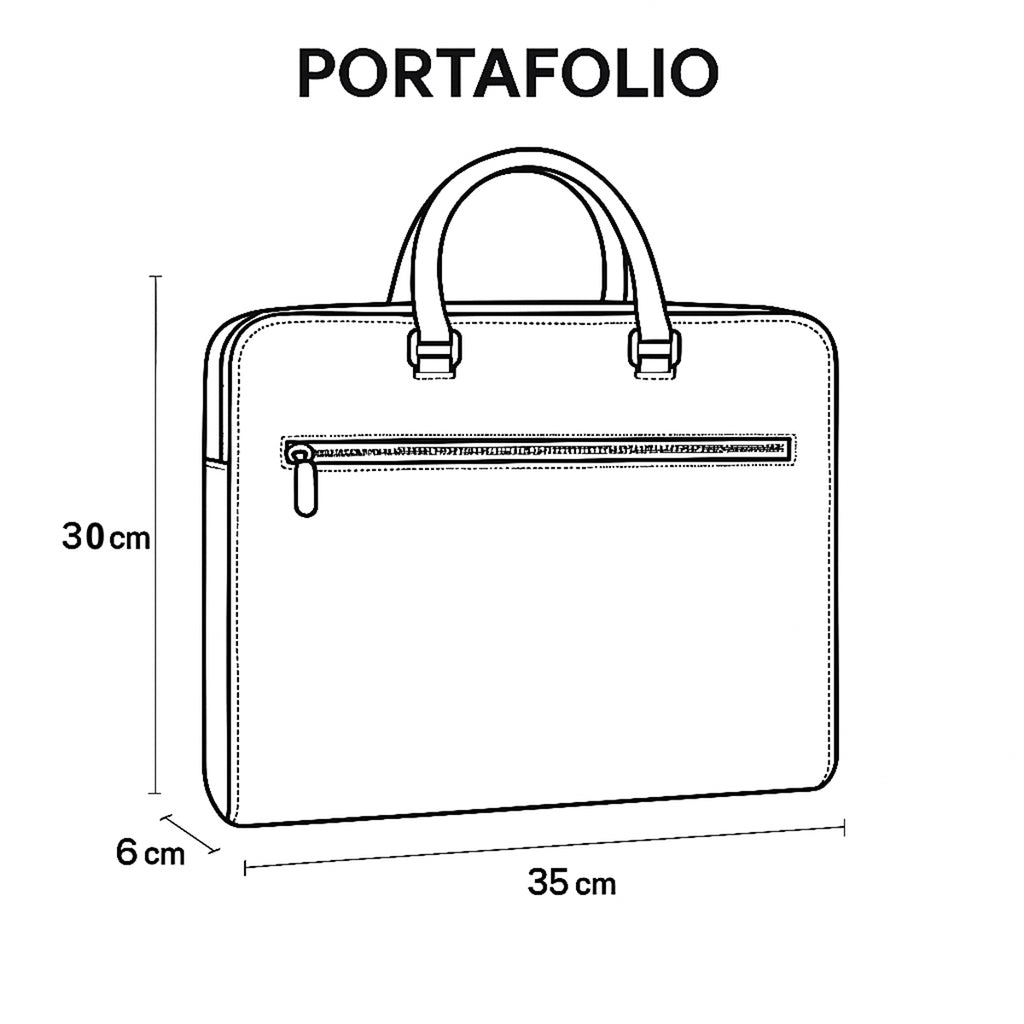 Portafolio castelli piel genuina laptop 17 pulgadas