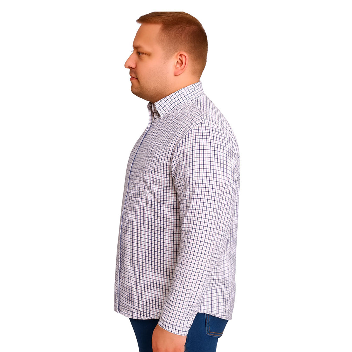 Camisa negra cuadros rosas Big Kong tallas grandes hombre 6XL-6XL