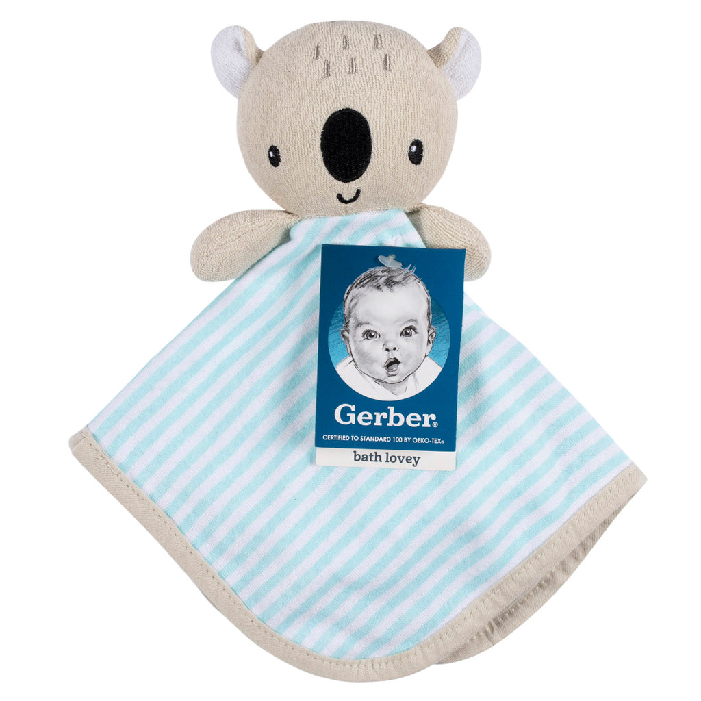 Paño baño bebé Gerber Gatito azul 12×12 cm algodón suave-OSZ