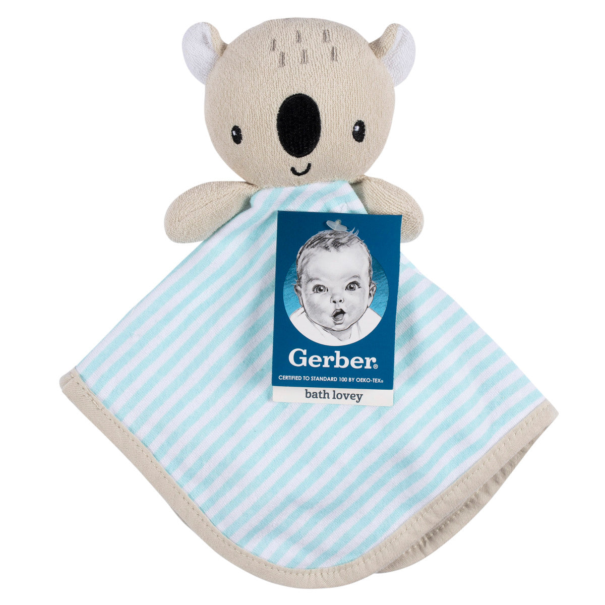 Paño baño bebé Gerber Gatito azul 12×12 cm algodón suave-OSZ
