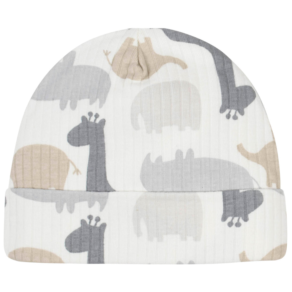 Set 4 piezas Gerber 2 camisones 2 gorritos algodón orgánico-0-6M