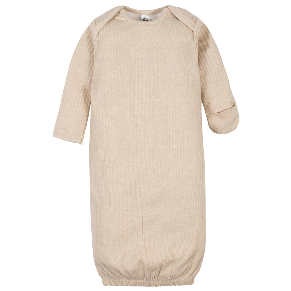 Set 4 piezas Gerber 2 camisones 2 gorritos algodón orgánico-0-6M