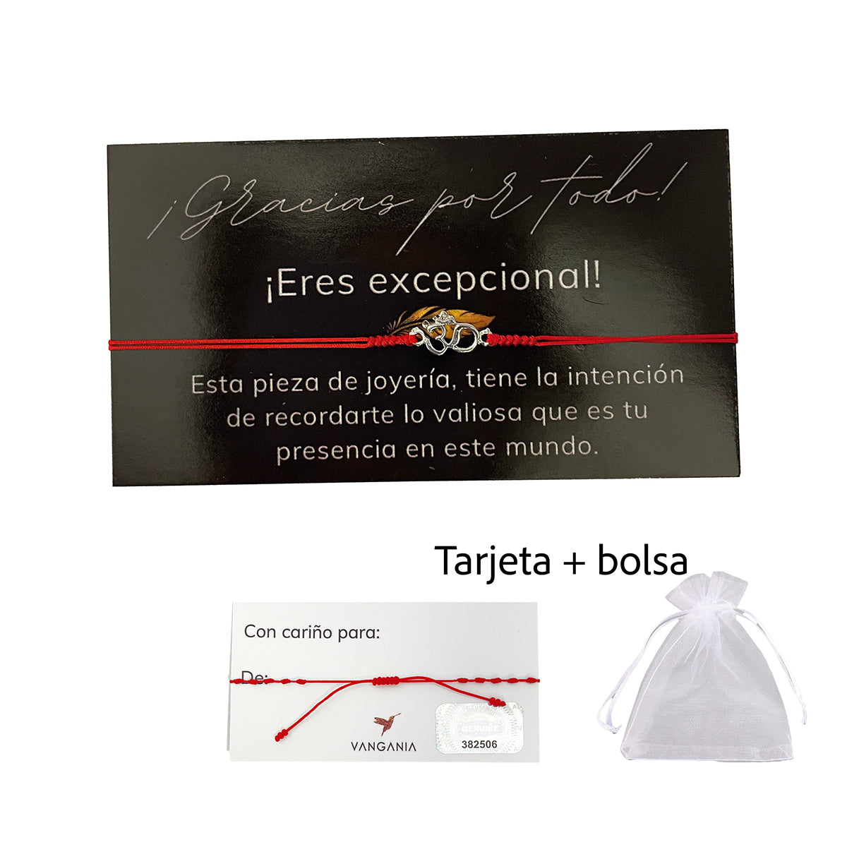 Pulsera roja VANGANIA Om oro regalo joyería unisex-Unitalla