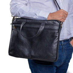 Portafolio piel genuina castelli laptop 17 pulgadas hombre