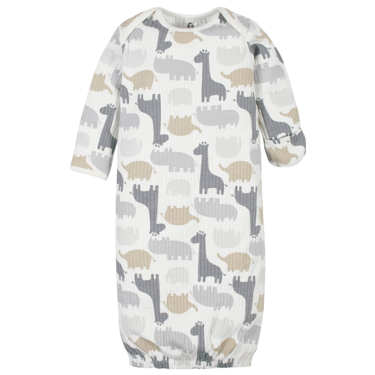 Set 4 piezas Gerber 2 camisones 2 gorritos algodón orgánico-0-6M