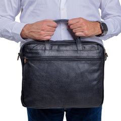 Portafolio piel genuina castelli laptop 17 pulgadas hombre