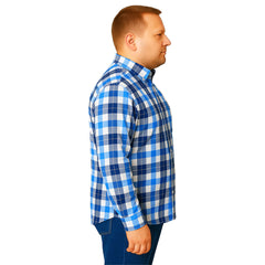 Camisa cuadros azul rey Big Kong tallas grandes hombre XL-XL