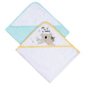 Set 2 toallas Gerber bebé capucha algodón azul 66×76 cm-OSZ