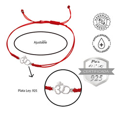 Pulsera roja VANGANIA Om oro regalo joyería unisex-Unitalla