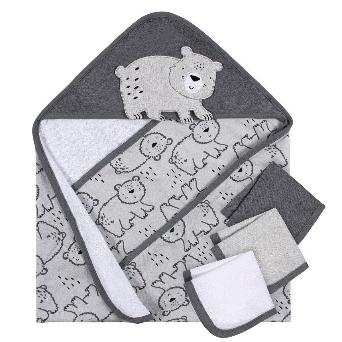Set 4 toallas bebé Gerber con capucha algodón suave-OSZ