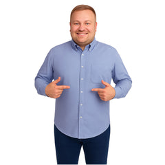 Camisa tallas grandes hombre Big Kong lisa lila manga larga XL-XL