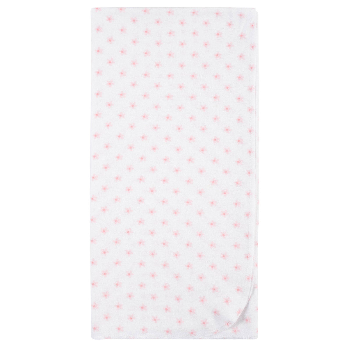 Mantas Gerber algodón bebé set blanco rosa x5 suaves y seguras