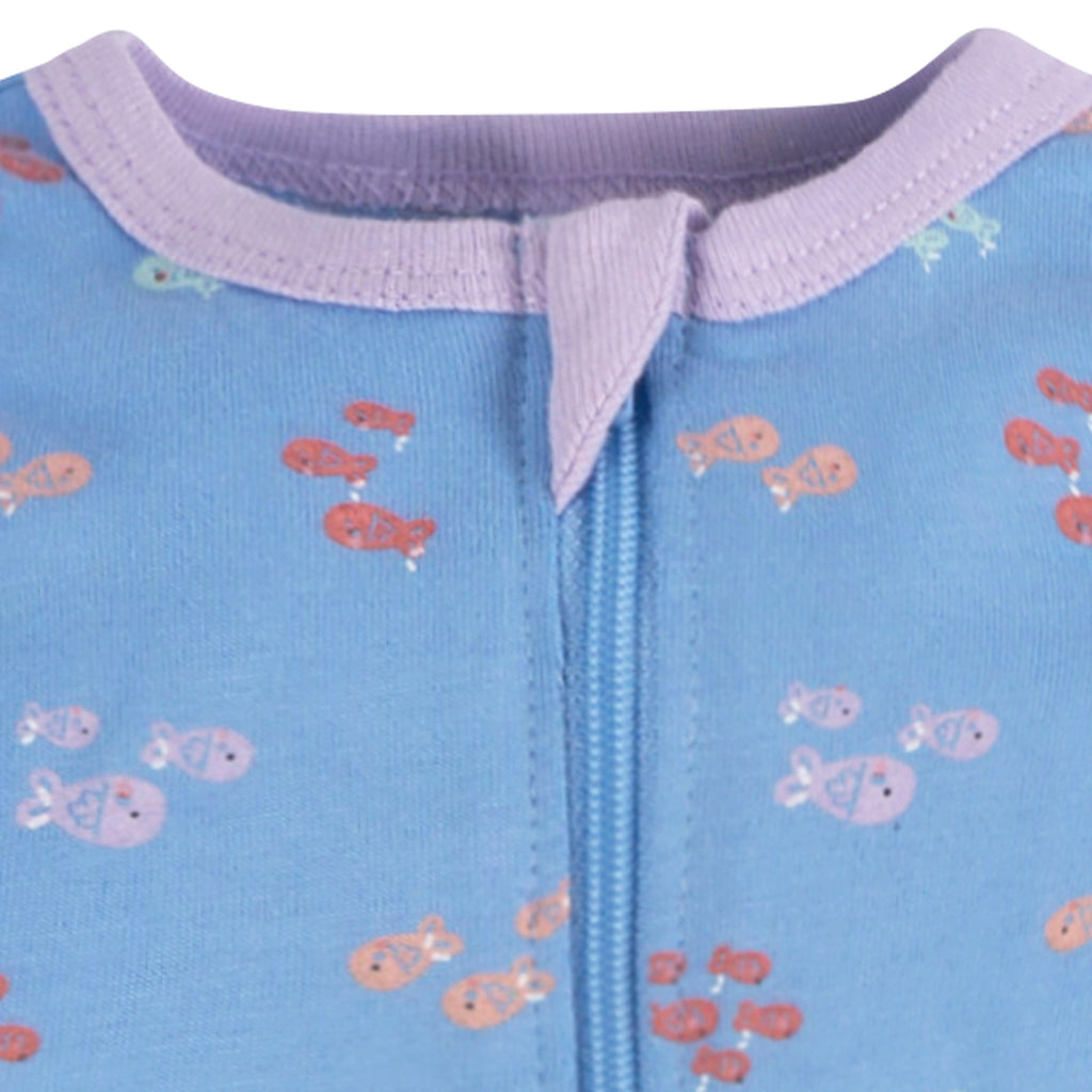 Mameluco Gerber azul bebé body niño niña ropa dormir-6-9M