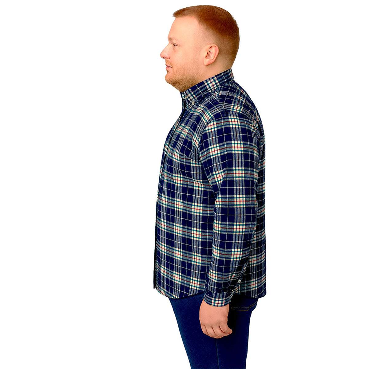Camisa cuadros Big Kong tallas grandes hombre manga larga 6XL-6XL
