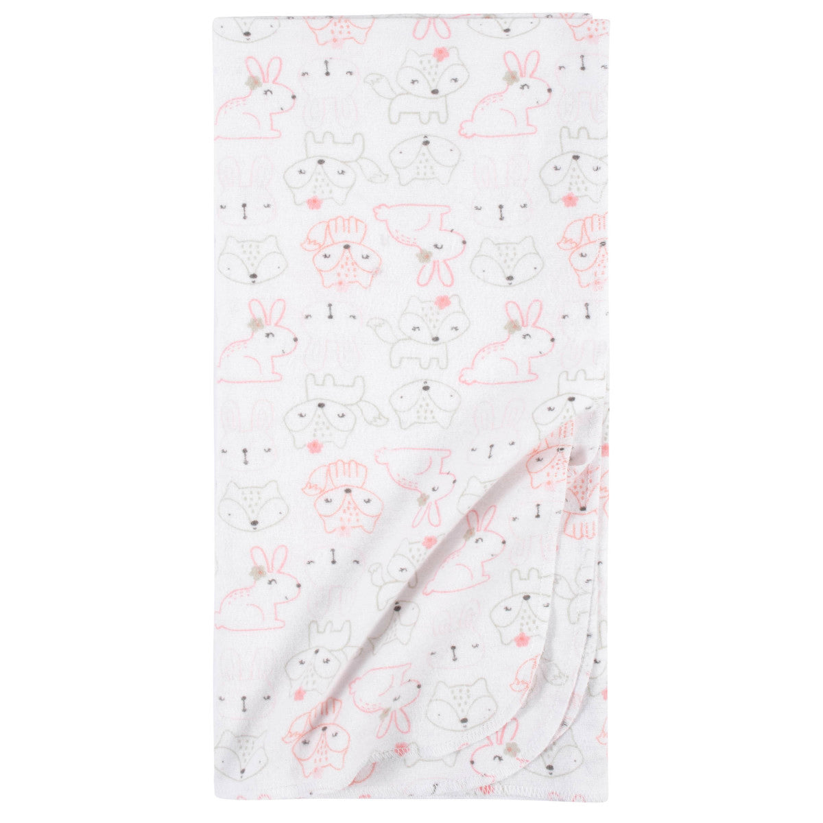 Mantas Gerber algodón bebé set blanco rosa x5 suaves y seguras