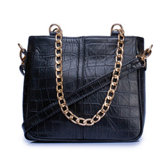 Bolsa castelli dama croco piel genuina correa desmontable