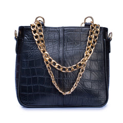 Bolsa castelli dama croco piel genuina correa desmontable