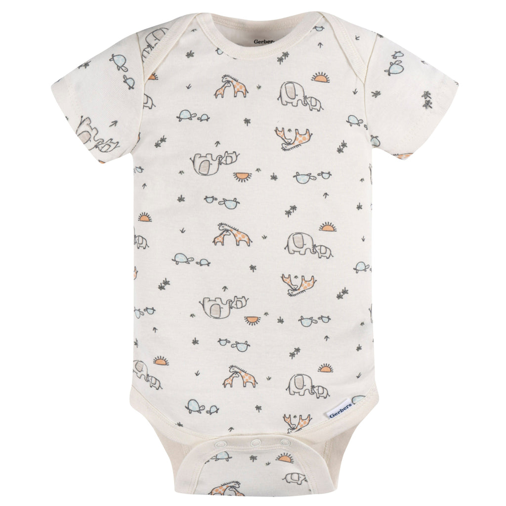 Pañalero Gerber blanco naranja body bebé conjunto unisex-0-3M