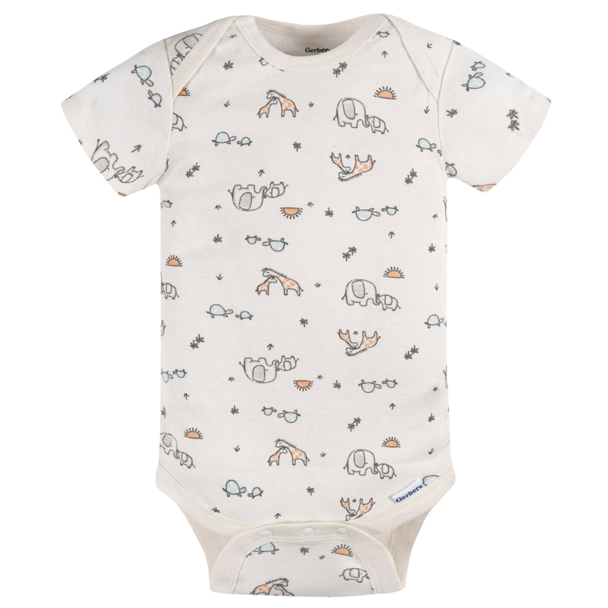 Pañalero Gerber blanco naranja body bebé conjunto unisex-0-3M