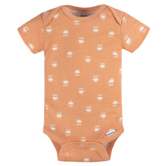 Pañalero Gerber blanco naranja body bebé conjunto unisex-6-9M