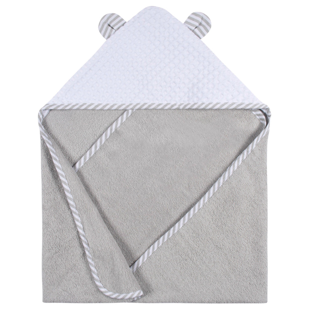 Pack 10 toallitas bebé Gerber algodón felpa gris y blanco-OSZ