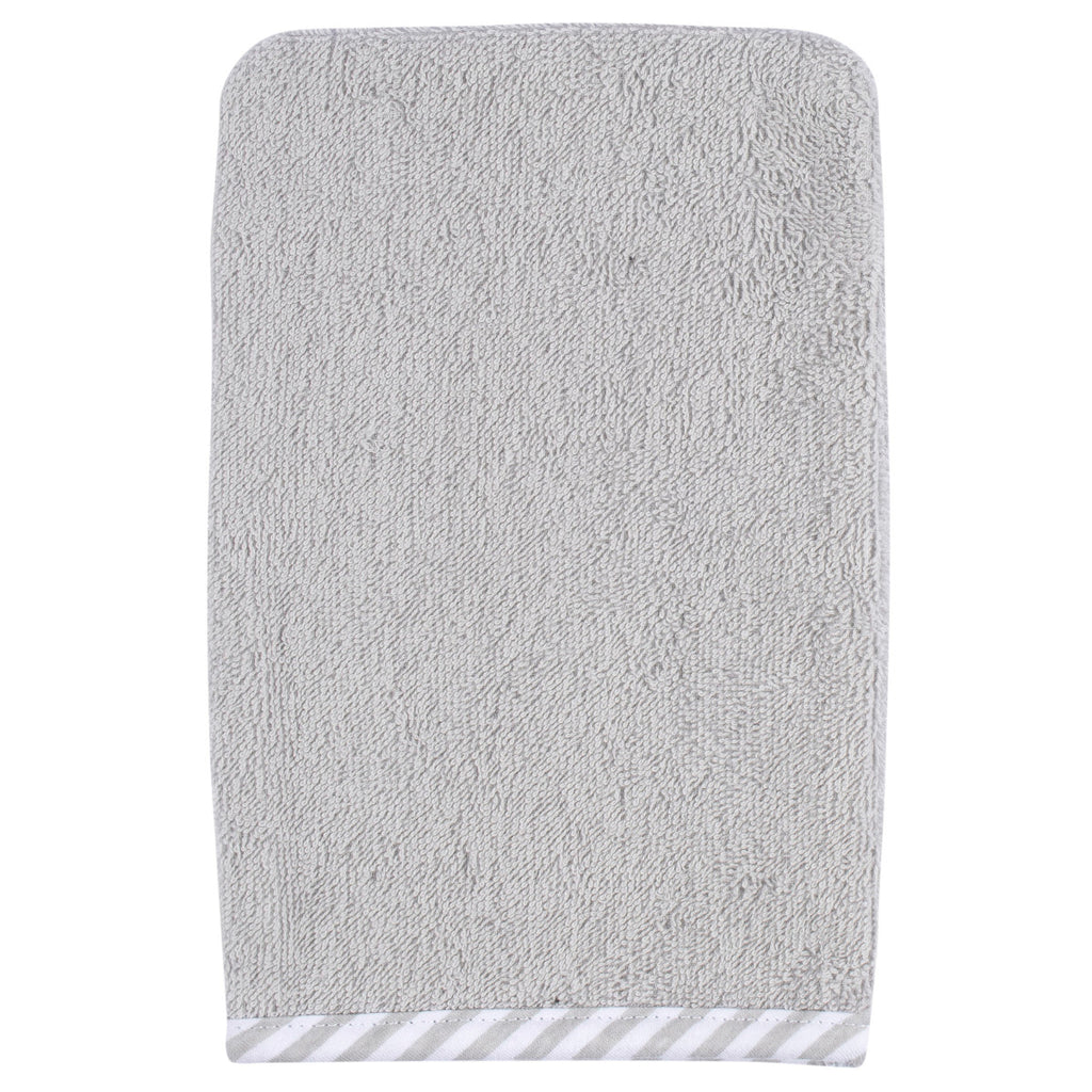 Pack 10 toallitas bebé Gerber algodón felpa gris y blanco-OSZ