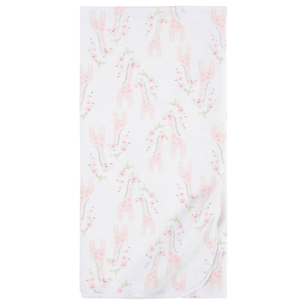 Mantas Gerber algodón bebé set gris blanco rosa x5 suaves y seguras