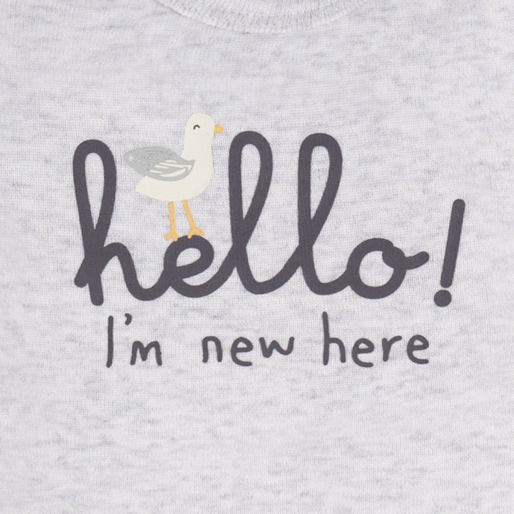 Pañalero Gerber blanco gris body bebé conjunto unisex-12M
