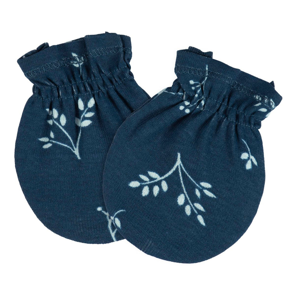 Mitones Gerber bebé azul blanco 4 piezas antirrasguños-0-3M