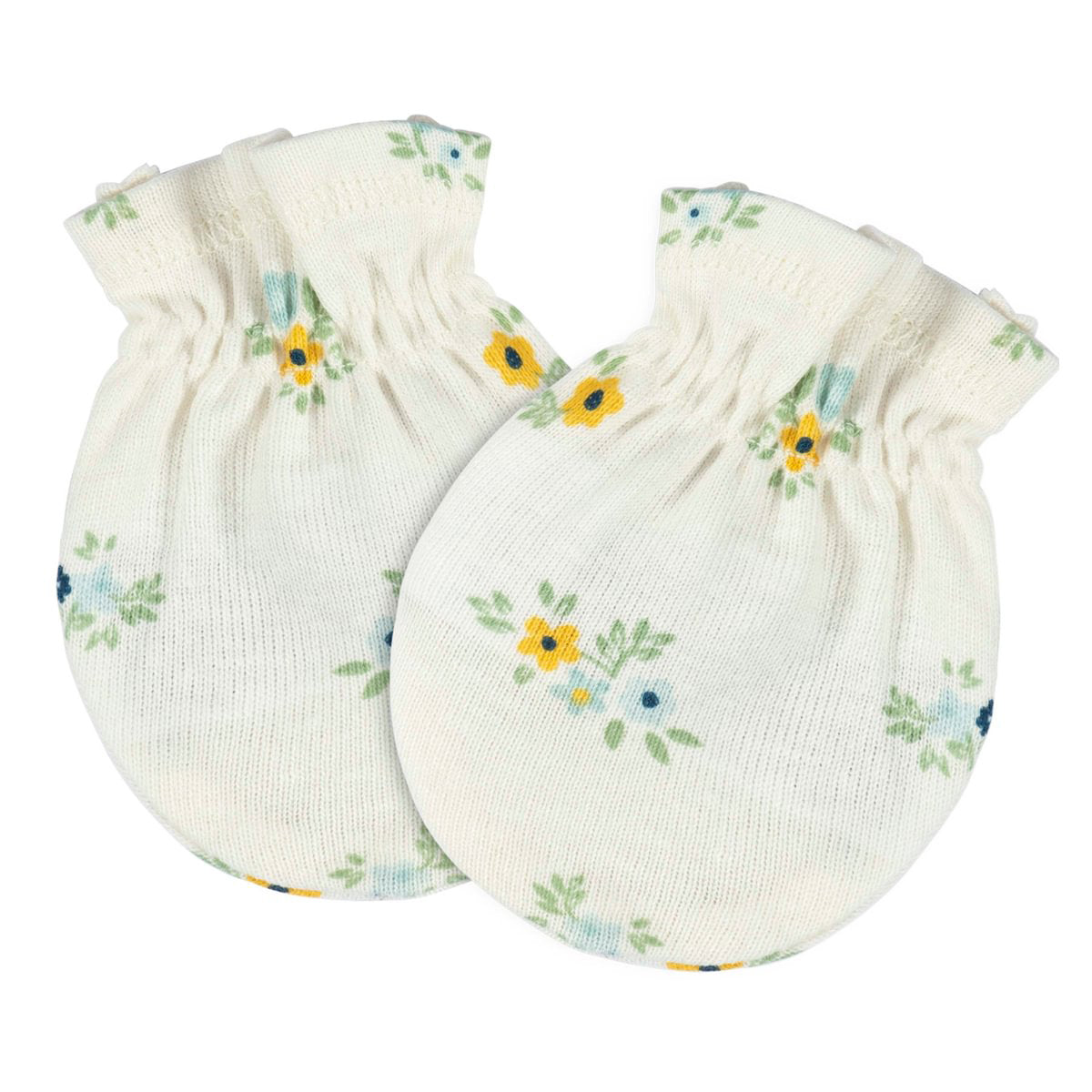 Mitones Gerber bebé azul blanco 4 piezas antirrasguños-0-3M