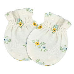 Mitones Gerber bebé azul blanco 4 piezas antirrasguños-0-3M