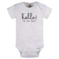 Pañalero Gerber blanco gris body bebé conjunto unisex-0M