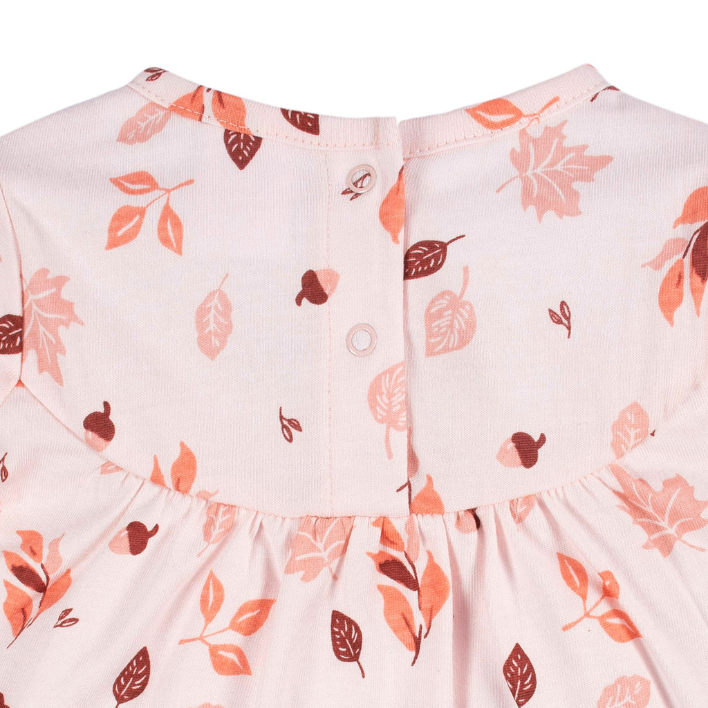 Conjunto Gerber niña vestido y leggings color naranja-5T