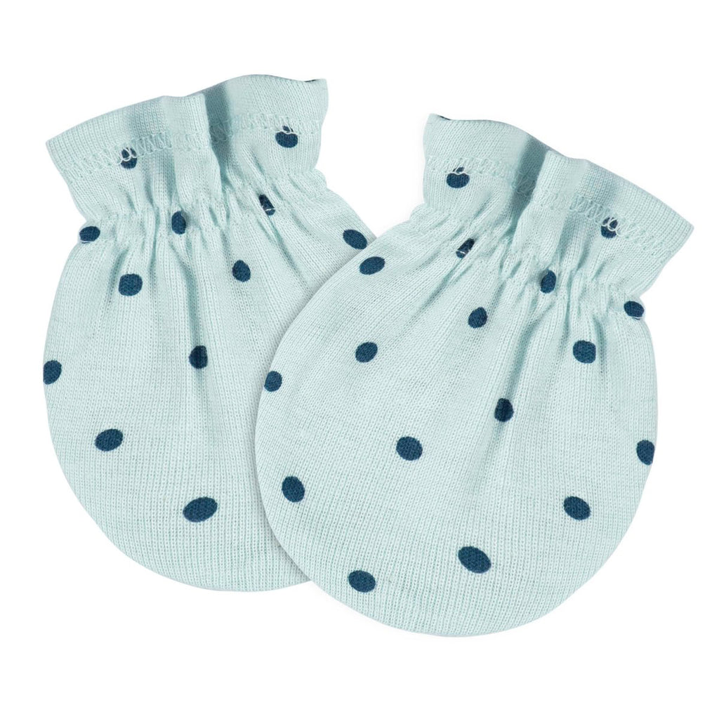 Mitones Gerber bebé azul blanco 4 piezas antirrasguños-0-3M