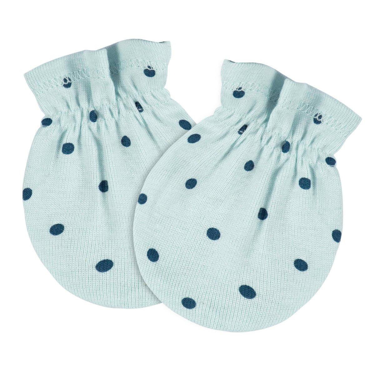 Mitones Gerber bebé azul blanco 4 piezas antirrasguños-0-3M