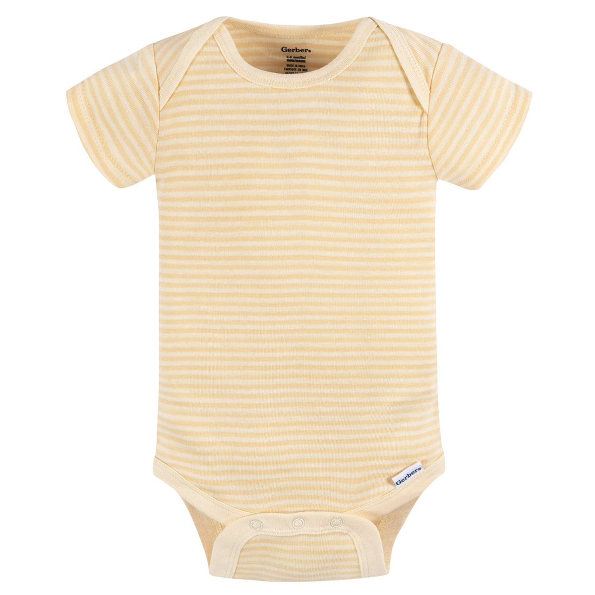 Pañalero Gerber amarillo blanco verde body bebé unisex-12M