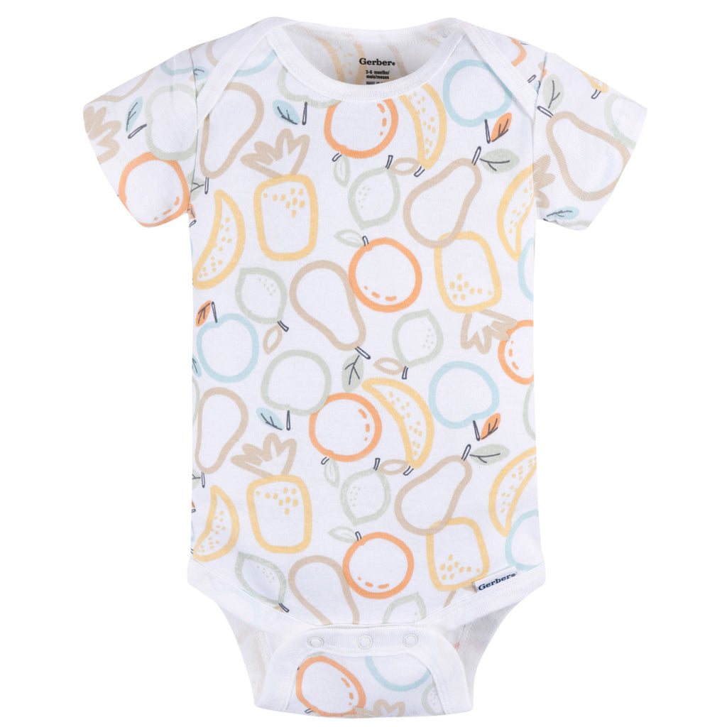 Pañalero Gerber amarillo blanco verde body bebé unisex-0M