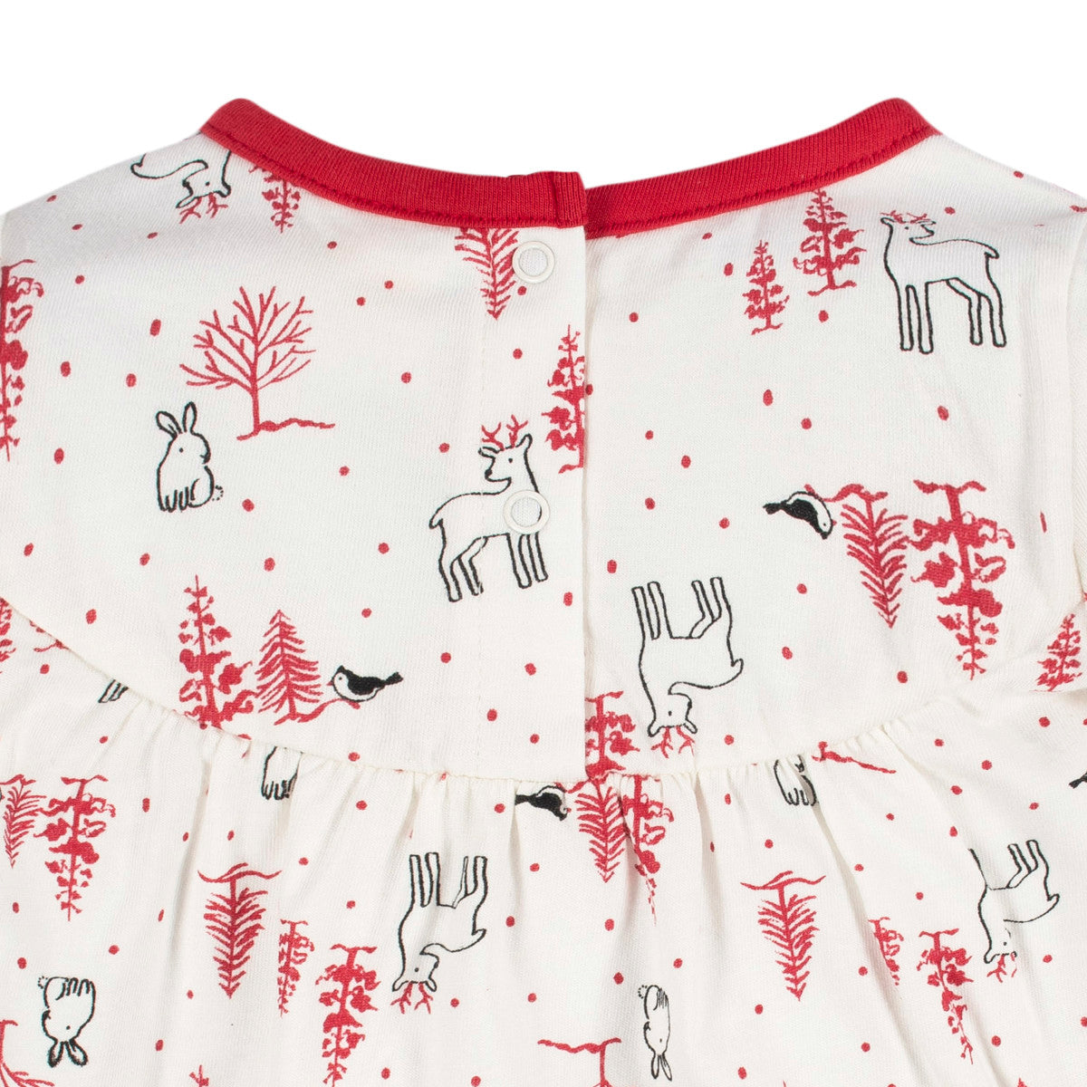 Conjunto Gerber niña blanco rojo con vestido y leggings-2T