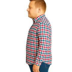 Camisa cuadros rosa Big Kong tallas grandes hombre 4XL-4XL