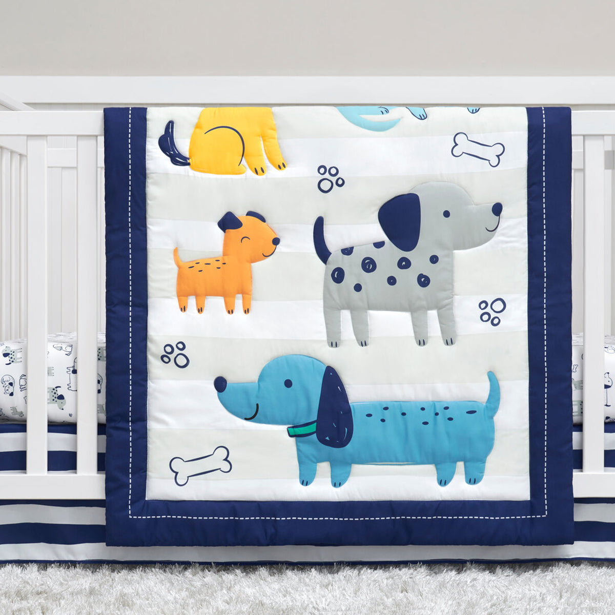 Set de cuna Gerber azul 5 piezas juego de cama para bebé-OSZ