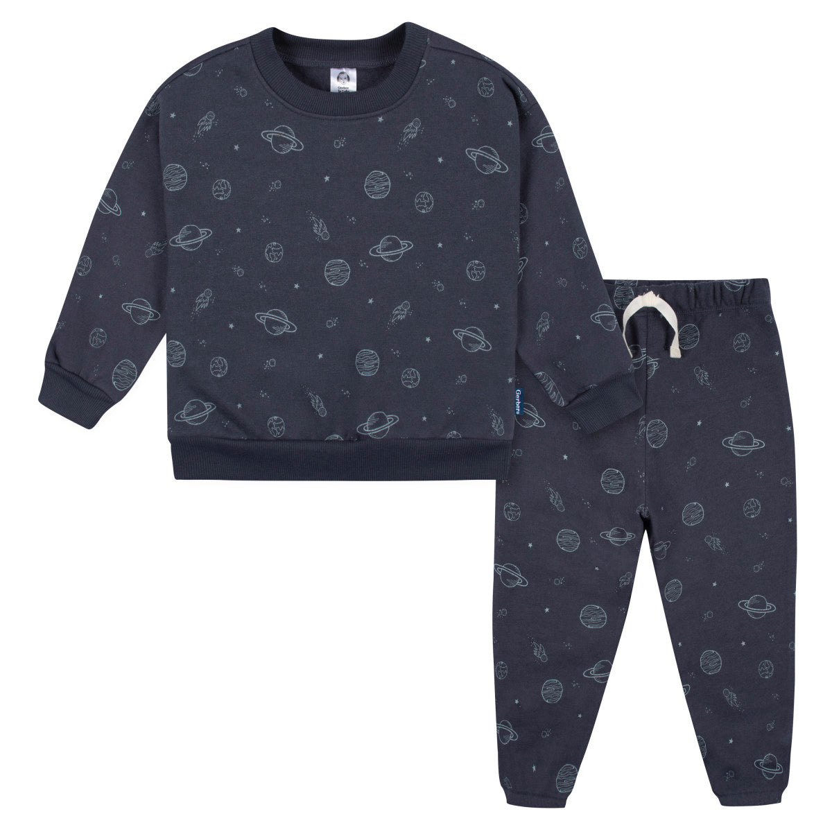 Conjunto Gerber sudadera azul cómoda niña 2 a 5 años-3T
