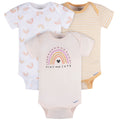 Pañalero Gerber Pack 3 Piezas Body Algodón Ropa Bebé Niña-12M