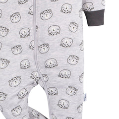 Mameluco Gerber gris bebé niño niña body ropa dormir-3-6M