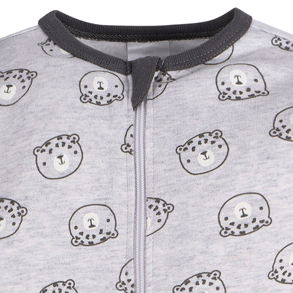 Mameluco Gerber gris bebé niño niña body ropa dormir-0M