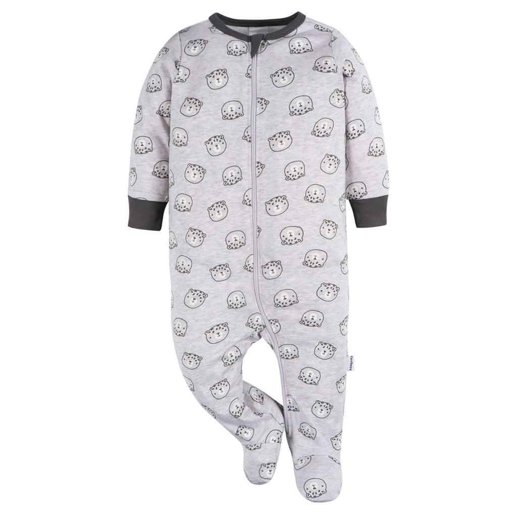 Mameluco Gerber gris bebé niño niña body ropa dormir-6-9M