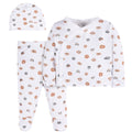Conjunto Gerber bebé blanco 3 piezas algodón recién nacido-0M