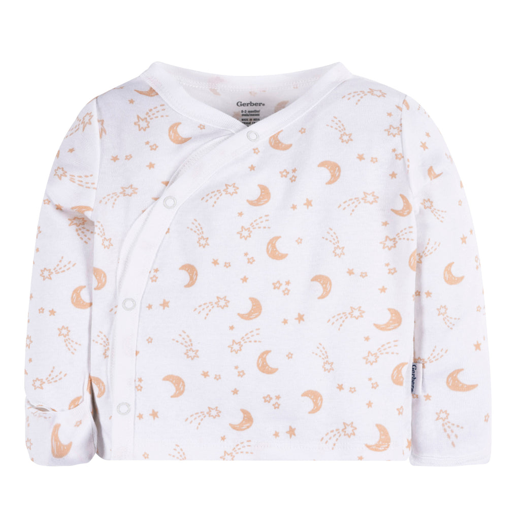 Conjunto Gerber 3 piezas bebé blanco algodón recién nacido-0-3M