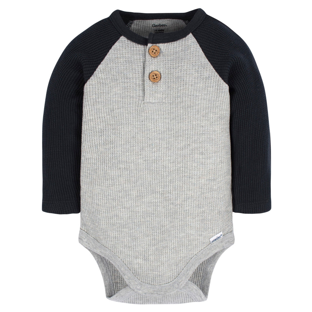 Pañalero Gerber Pack 2 Piezas Body Manga Larga Ropa Bebé-0M