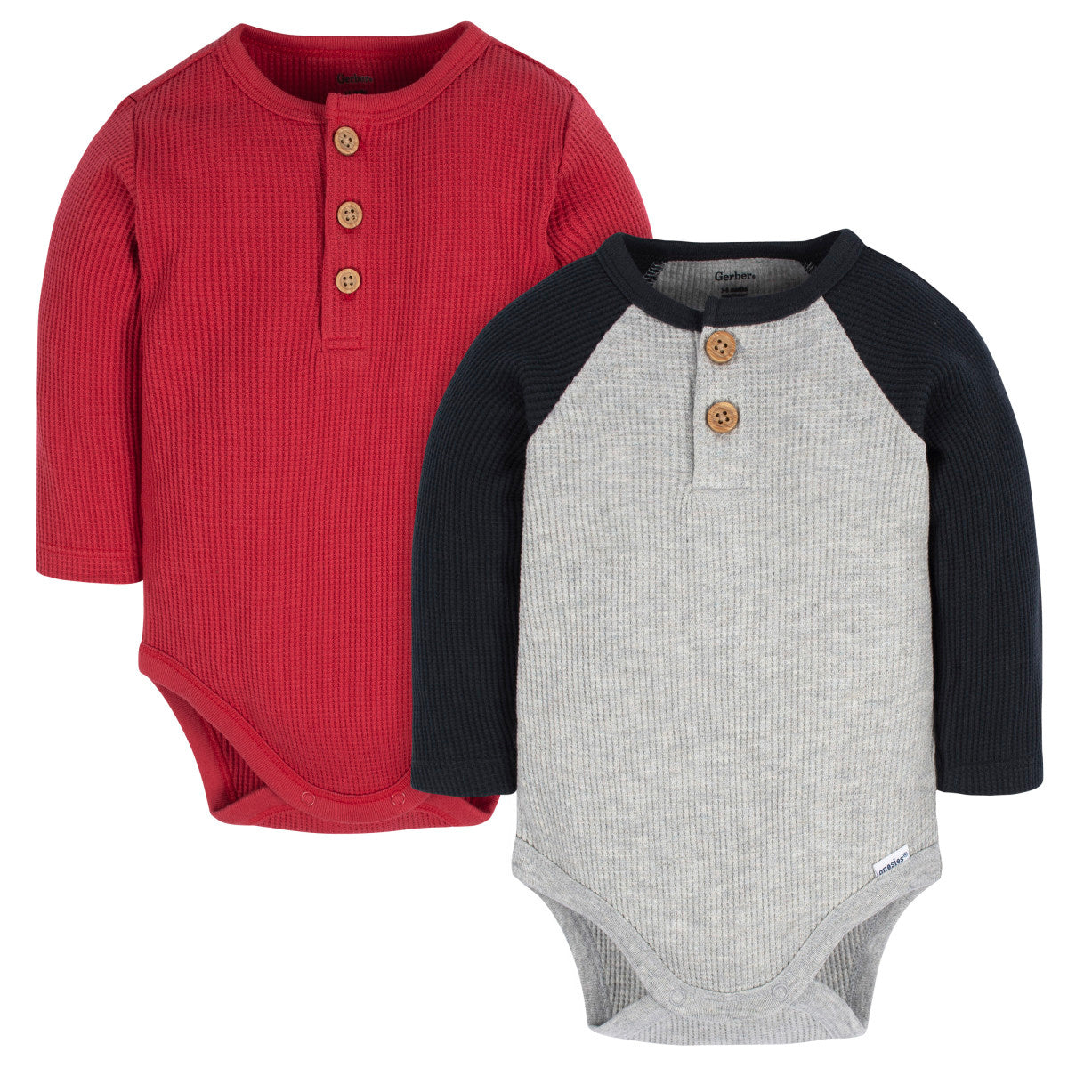 Pañalero Gerber Pack 2 Piezas Body Manga Larga Ropa Bebé-0-3M
