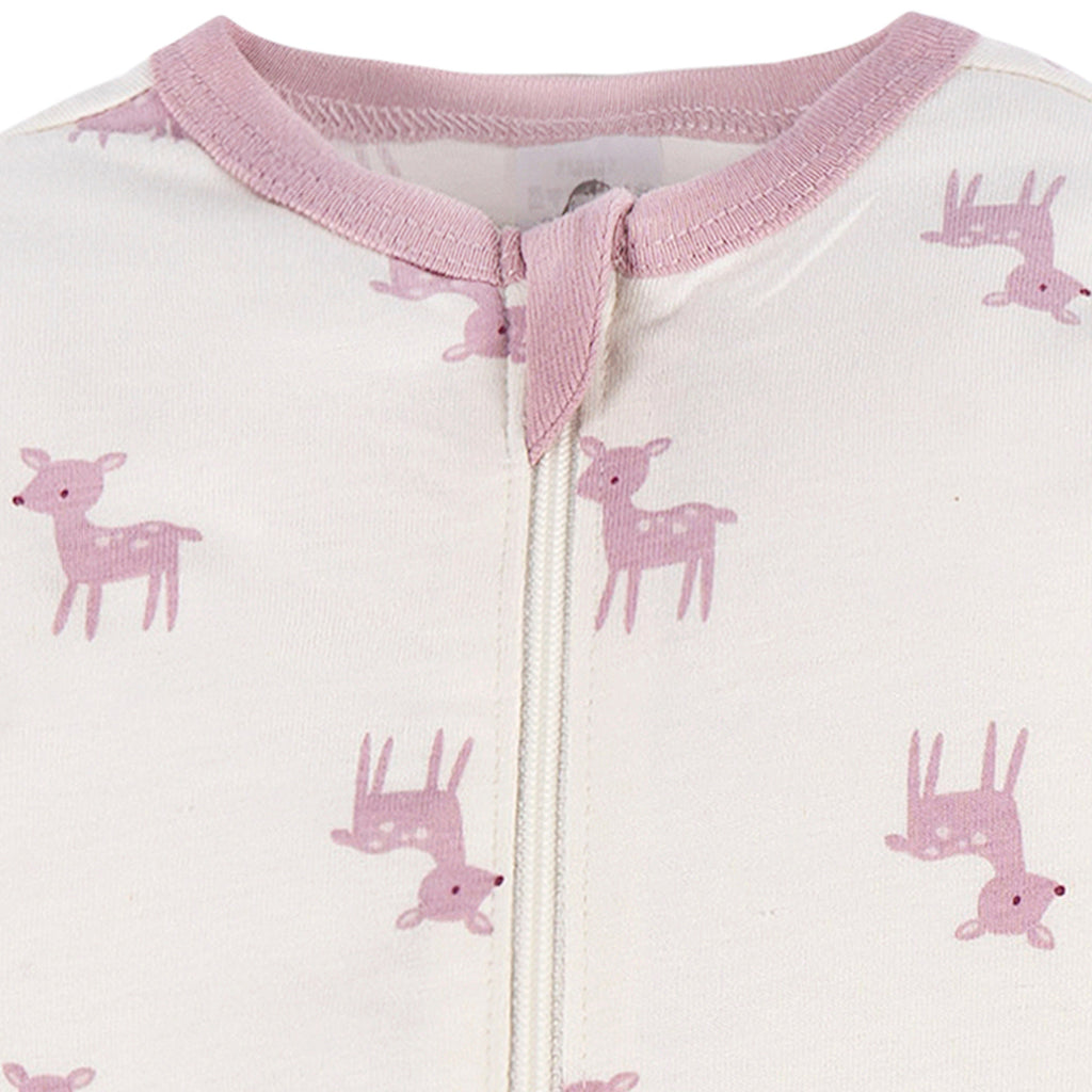 Mameluco Gerber blanco bebé body algodón niño niña dormir-6-9M
